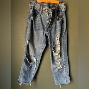 Women's Distressed Blue Jeans